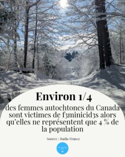 Environ un quart des femmes autochtones du Canada sont victimes de f3minicid3s alors qu'elles ne représentent que 4 % de la population 😱

#recoudreca #stopvog #féministe #feminisme #autricefrancaise #autrice #maternite #maternité #femmeenceinte #sagefemme #médecine #accouchement #hôpital #vss #cesarienne #droitdesfemmes #moncorpsmonchoix #perinee #noustoutes #cesarienne #stopviolencesfaitesauxfemmes #famille #justice #soutien #santédesfemmes #LibérationDeLaParole #VoixDesFemmes #sororité canada #autochtones