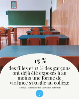 15 % des filles et 12 % des garçons ont déjà été exposés à au moins une forme de vi0l3nc3 s3xu3ll3 au collège 😱