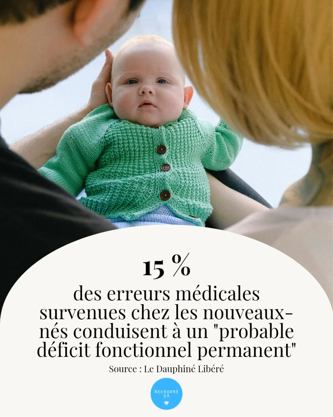 15 % des erreurs médicales survenues chez les nouveaux-nés conduisent à un "probable déficit fonctionnel permanent" 💔

#recoudreca #erreurmedicale #medecine #maternité #hopital