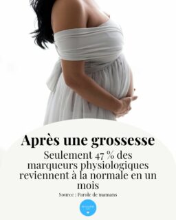 Après une grossesse, seulement 47 % des marqueurs physiologiques reviennent à la normale en un mois.

#recoudreca #grossesse #maternité #naissance #naissancerespectée