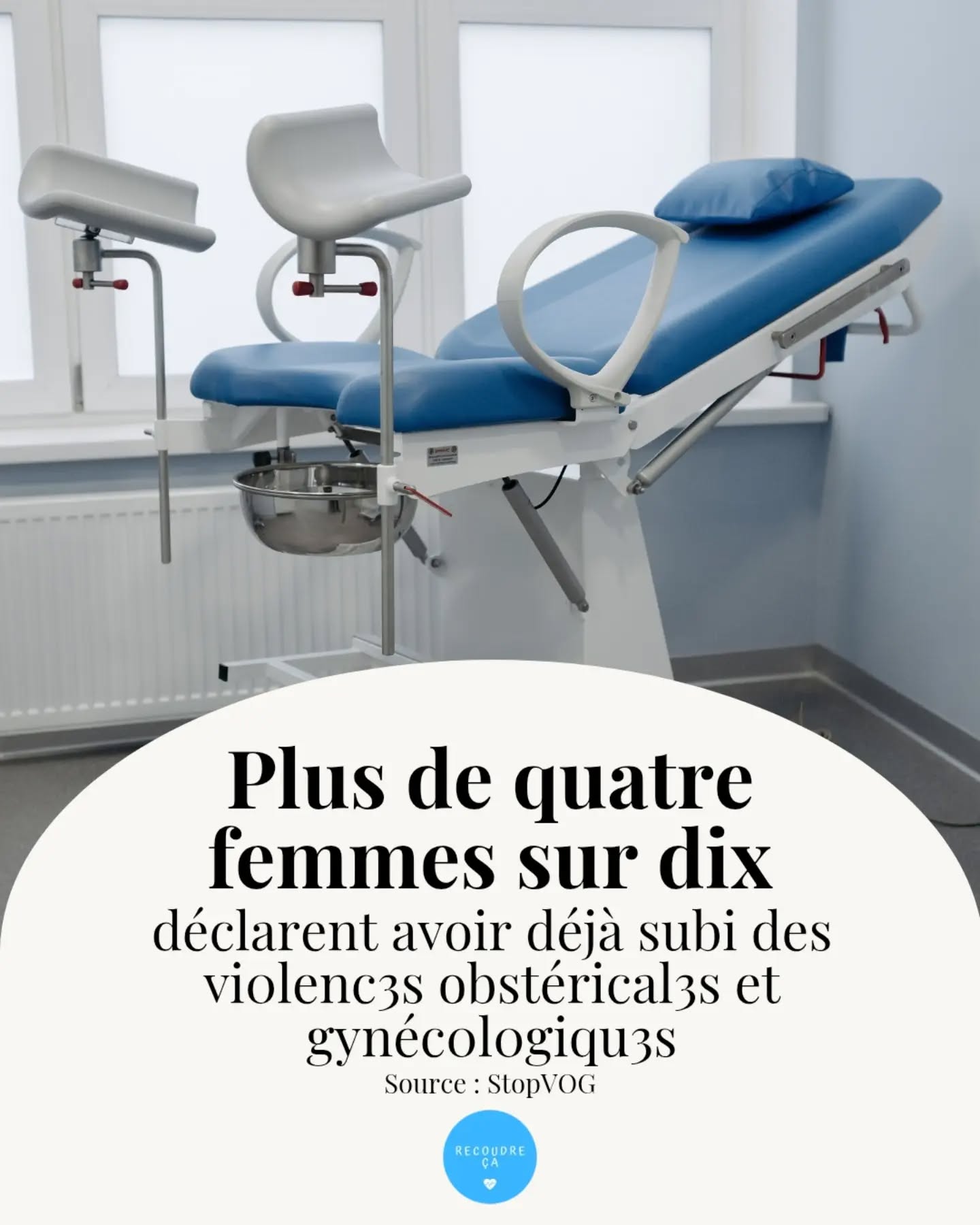 Plus de quatre femmes sur dix déclarent avoir déjà subi des vi0l3nces obstétrical3s et gyn3cologiqu3s 
Merci @stopvogfr pour cette enquête 

#recoudreca #stopvog #stopviolencesfaitesauxfemmes #noustoutes #libererlaparole