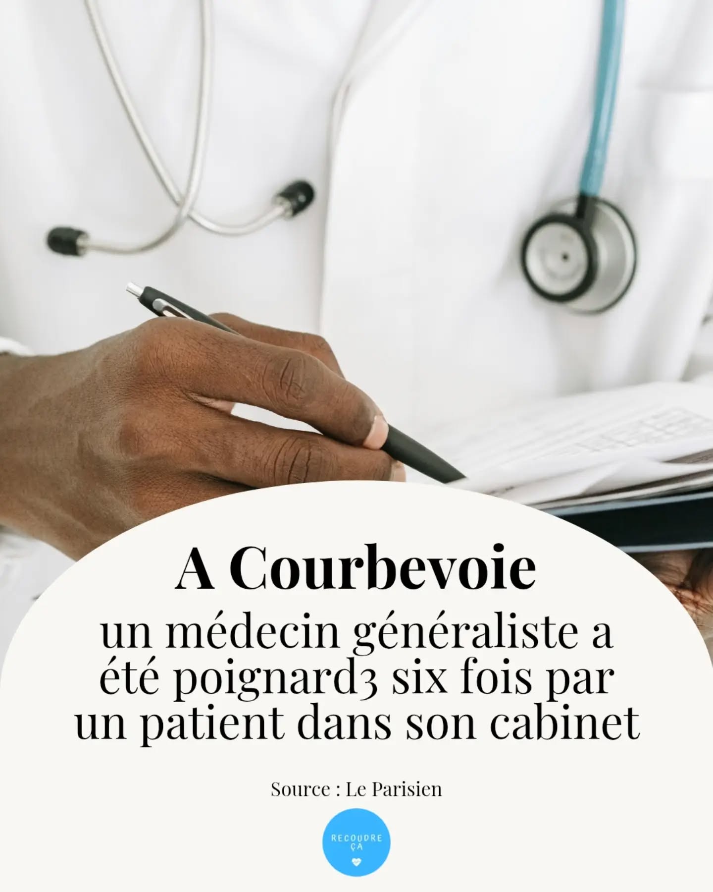 A Courbevoie, un médecin généraliste a été poignard3 six fois par un patient dans son cabinet. Le patient souffrait de problèmes psychiatriques. Le pronostic vital du médecin est engagé. Une enquête a été ouverte pour tentative d'assass1nat.
#recoudreca #médecin #santé #consultation #patient
