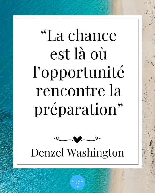 La citation de la semaine 🍀

#recoudreca #citation #citationinspirante #chance #préparation
