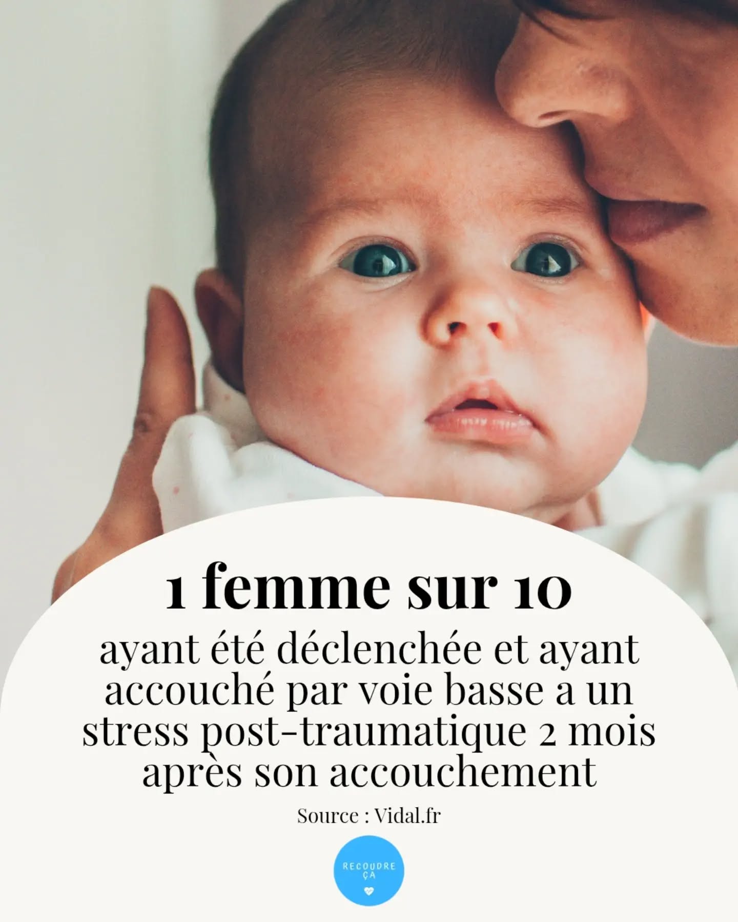 Une femme sur dix ayant été déclenchée et ayant accouché par voie basse a un stress post-traumatique deux mois après son accouchement 😱
#recoudreca #stressposttraumatique #accouchement #accouchementrespecté #stopvog